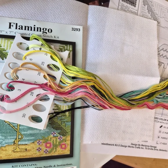 Flamingo Counted Cross Stitch Kit - Picture 4 of 5